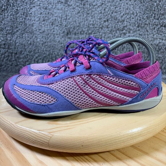 Merrell Pace Glove Trail Running Shoe Womens 8.5 Barefoot Ultra Marine Mulberry - Picture 1 of 9